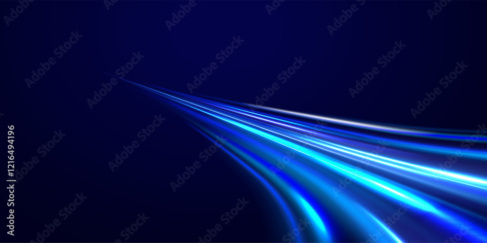 Wall mural png futuristic technological style. png abstract background with speed lines. neon color rays vector