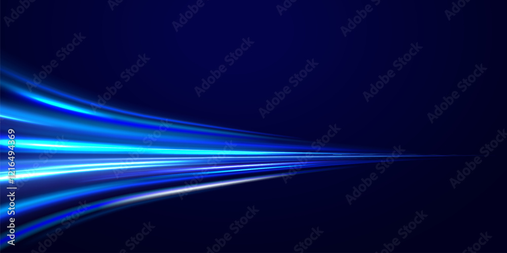Wall mural png futuristic technological style. png abstract background with speed lines. neon color rays vector
