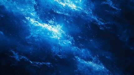 Fototapeta premium Stormy clouds in a vibrant blue sky with a touch of space and abstract weather textures