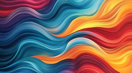 Obraz premium Abstract Colorful Waves Flowing Design