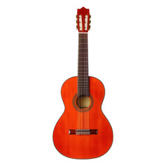 Obraz premium Acoustic guitar showcase studio setting high-quality image transparent background artistic viewpoint
