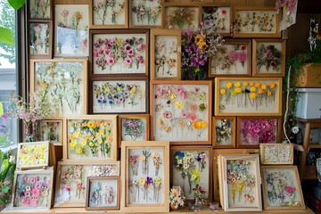 Preserved Flower Wall Art Display