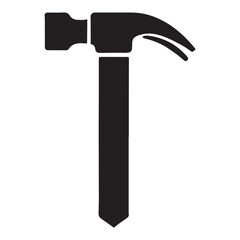 Claw Hammer Silhouette Vector Illustration for Construction and DIY Projects