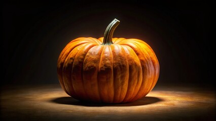 pumpkin on black background