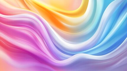 Fototapeta premium Abstract Pastel Swirls Colorful Wave Design