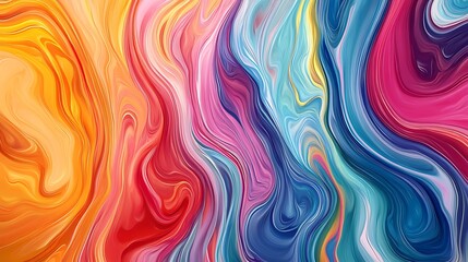 Fototapeta premium Abstract Swirling Colorful Paint Marble Design