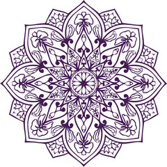 Beautiful flower art and mandala vector design