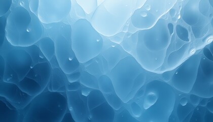 Close-up of blue ice crystals with sharp details.