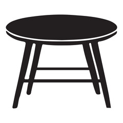 Simple Silhouette Round Table Design for Modern Interiors