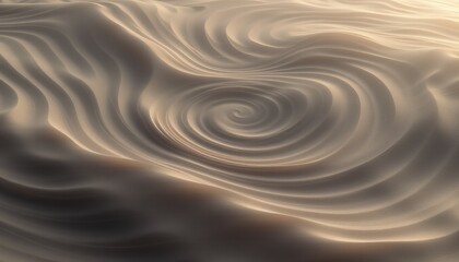 Obraz premium Beige spiral fabric folds with soft lighting.