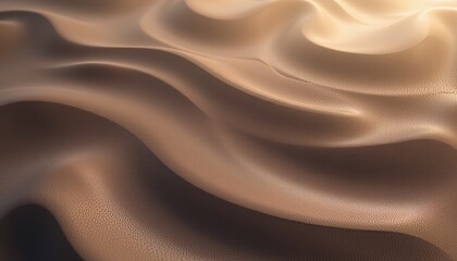 Fototapeta premium Beige spiral fabric folds with soft lighting.
