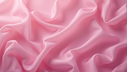 Obraz premium Pink flowing fabric with soft folds and smooth texture.