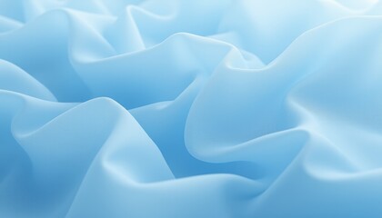 Obraz premium Light blue fabric with soft and flowing folds.