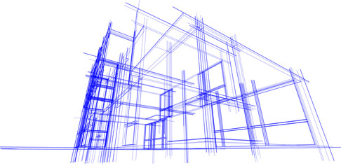 architectural sketch of a building