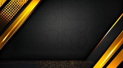 Abstract Black and Gold Diagonal Stripes Design