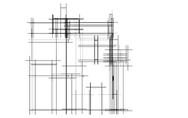 architectural sketch of a house