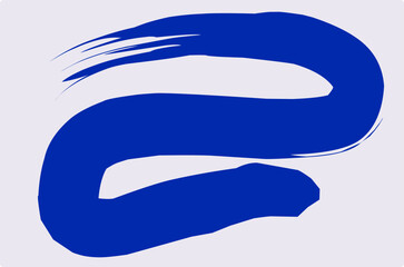 blue ink brush strokes. The shape is wavy with blue gradations. Geometric Background with Dynamic Blue Line Shapes. Vector Pattern with Squiggly Gradient Elements. Colorful Abstract Snake Illustration