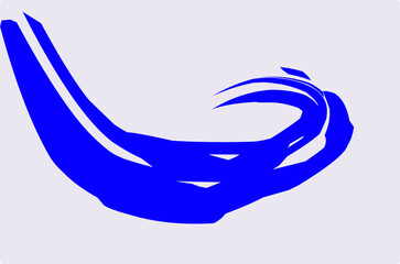 blue ink brush strokes. The shape is wavy with blue gradations. Geometric Background with Dynamic Blue Line Shapes. Vector Pattern with Squiggly Gradient Elements. Colorful Abstract Snake Illustration