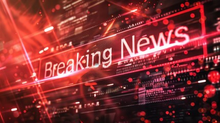 Obraz premium Urgent Breaking News Alert Digital Broadcast Graphic Design