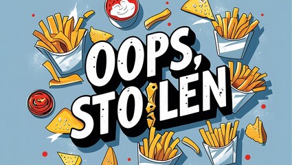 Oops Stolen French Fries Cheese Sauce Snacks