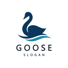 Goose logo design vector template, Goose icon