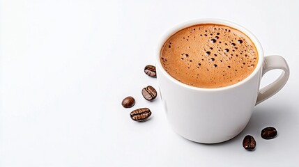 Fototapeta premium Cup of hot chocolate with whipped cream and chocolate chunks. Generative AI