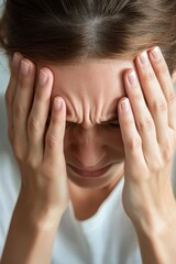 Fototapeta premium Emotional turmoil and regret manifest as a person reflects on poor decisions in a moment of despair