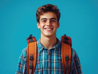 Happy Backpacker with Smile