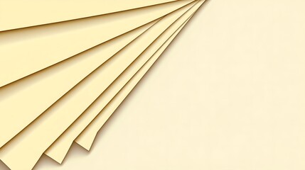 Pale Yellow Papers Arranged in an Elegant Fan Shape