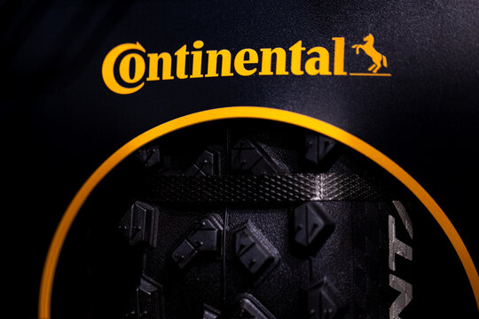 siegen nrw, germany - 03 12 2024: a continental mountainbike tire