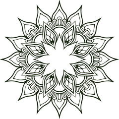 Beautiful Mandala Art and Vector Mandala Design Image.