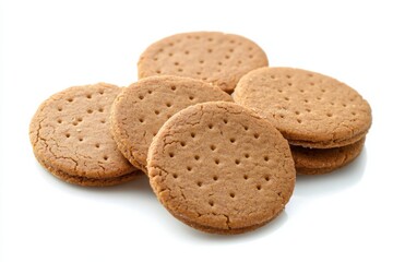 Deliciously handcrafted gingerbread cookies beautifully arranged on a pristine white background showcasing their delightful texture and color