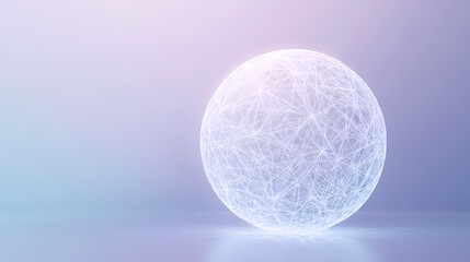Futuristic sphere of lines design
