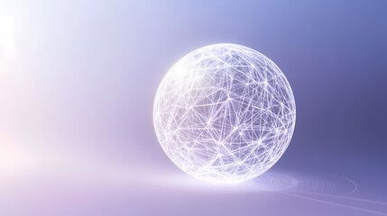 Futuristic sphere of lines design