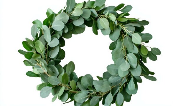 Eucalyptus wreath decoration for home interior enhancement during any season