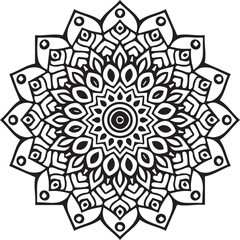 Beautiful flower art and mandala vector design