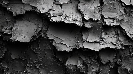 Obraz premium Abstract textured layered black surface with cracked paint