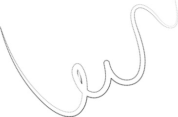 Dashed lines warped and curved. Decorative for fun