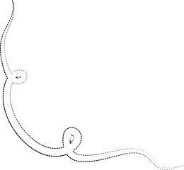 Dashed lines warped and curved. Decorative for fun