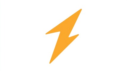 Energetic Flash: A Vibrant Orange Lightning Bolt Icon