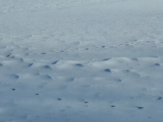 Textured snow created on top of a frozen Lake Klammsee in Kaprun