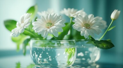An experiment showing how plants drink water