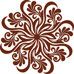 Beautiful flower art and mandala vector design