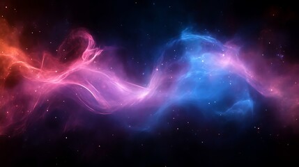 Obraz premium Cosmic Nebula Swirling Pink And Blue Hues