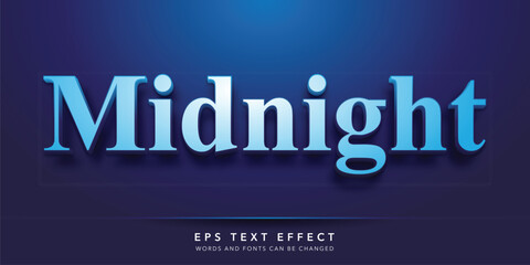 midnight 3d editable text effect