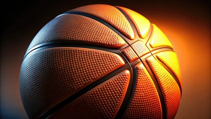 Stunning high-resolution 3D rendered basketball wallpaper; perfect sphere design for HD backgrounds.