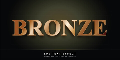 bronze 3d editable text effect