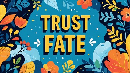 Floral Design Featuring Trust Fate Message