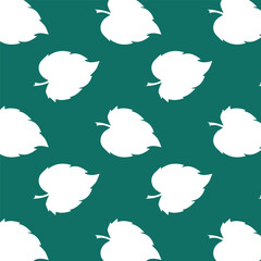 pretty white leaves on a green background seamless pattern floral print high quality for textile fashion summer decoration wallpaper design texture