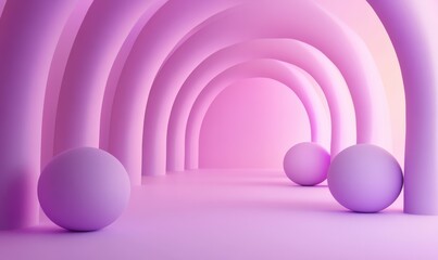 Obraz premium Forced perspective soft gradient purple abstract background